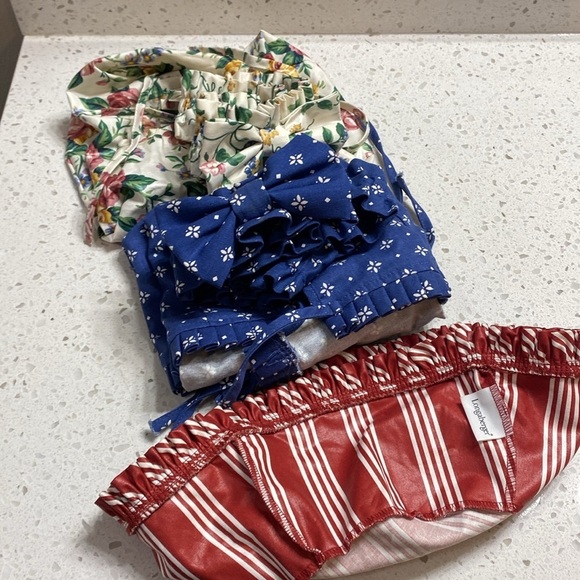 Longaberger basket liners lot of 3 sizes and Styles holiday,spring ,Christmas - Picture 1 of 16